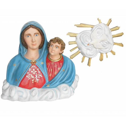 Statua Madonna Maria dell'Arco Busto 80 cm in Vetroresina 80x90 cm