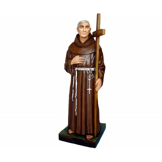 Statua Padre Ludovico da Casoria con Croce 185 cm in Vetroresina