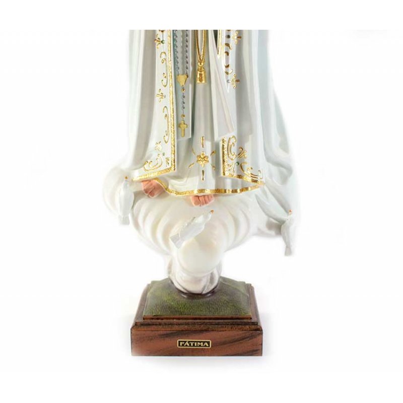 Statua Madonna di Fatima 77 cm in PVC con Occhi di Vetro