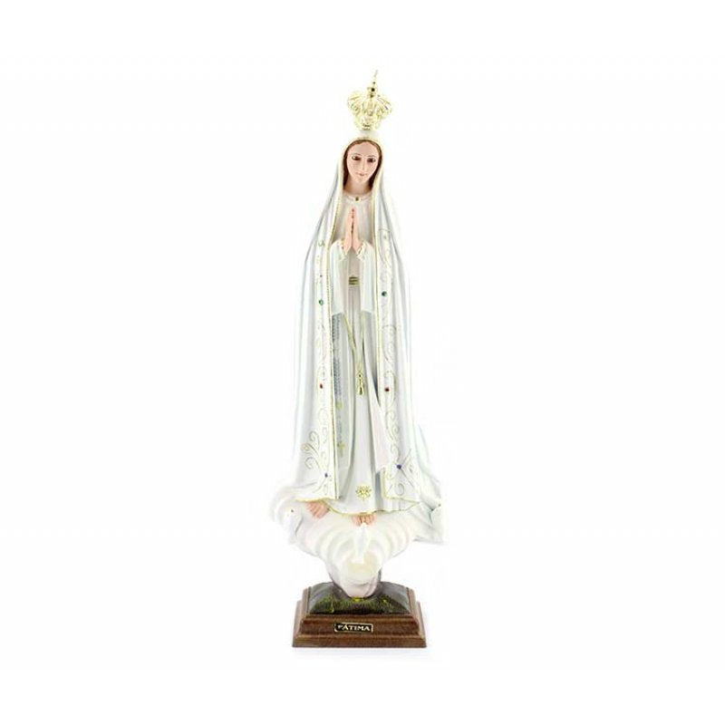 Statua Madonna di Fatima 55 cm in PVC con Occhi di Vetro