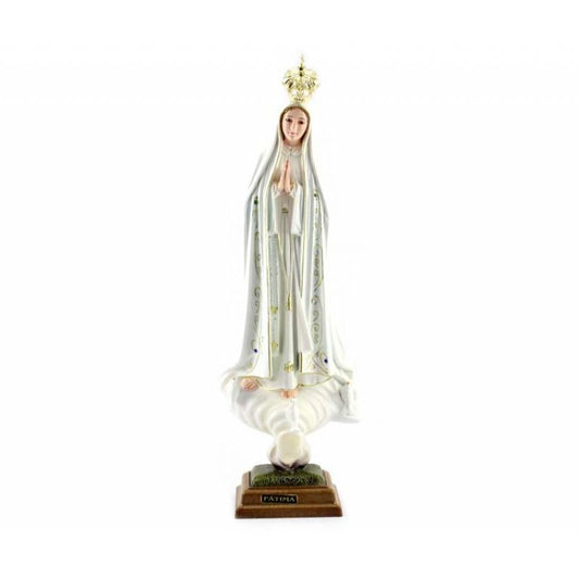 Statua Madonna di Fatima 44 cm in PVC con Occhi di Vetro