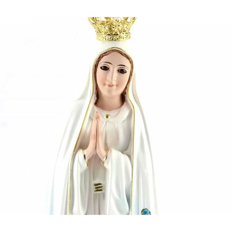 Statua Madonna di Fatima 35 cm in PVC con Occhi di Vetro