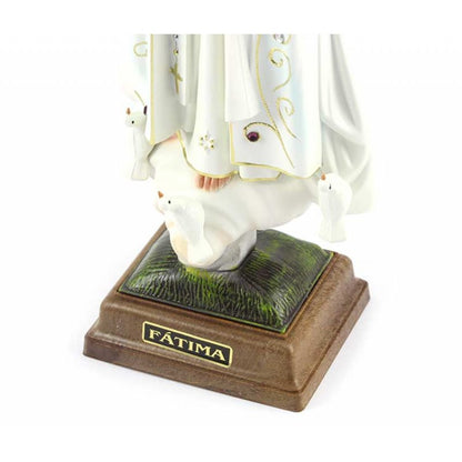 Statua Madonna di Fatima 35 cm in PVC con Occhi di Vetro