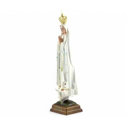 Statua Madonna di Fatima 35 cm in PVC con Occhi di Vetro