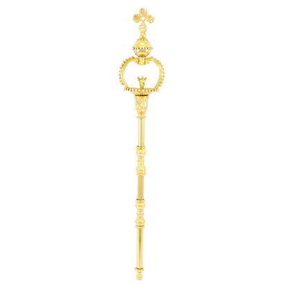 Scettro in Ottone con Strass 50 cm Finitura Dorata