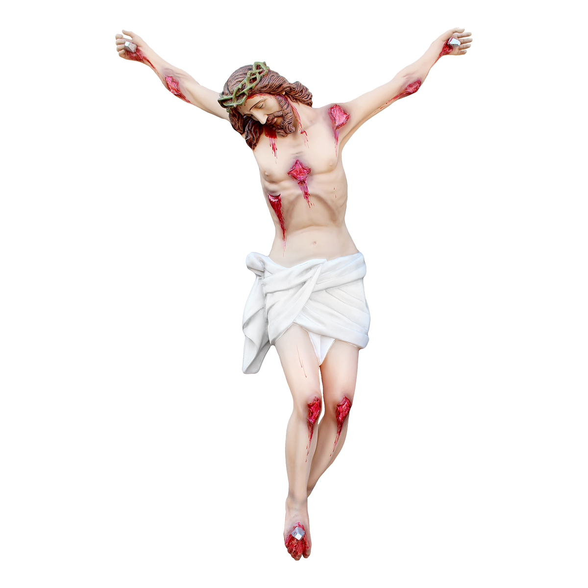Statua Corpo di Cristo 165x140 cm in Vetroresina