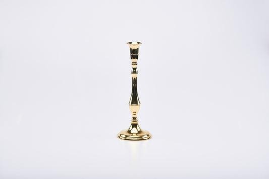 Candeliere Bugia in Ottone Lucido Altezza 25 Centimetri