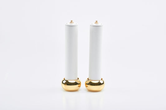 Coppia Portacandele con Finte Candele Per Cera Liquida Altezza 25 Centimetri