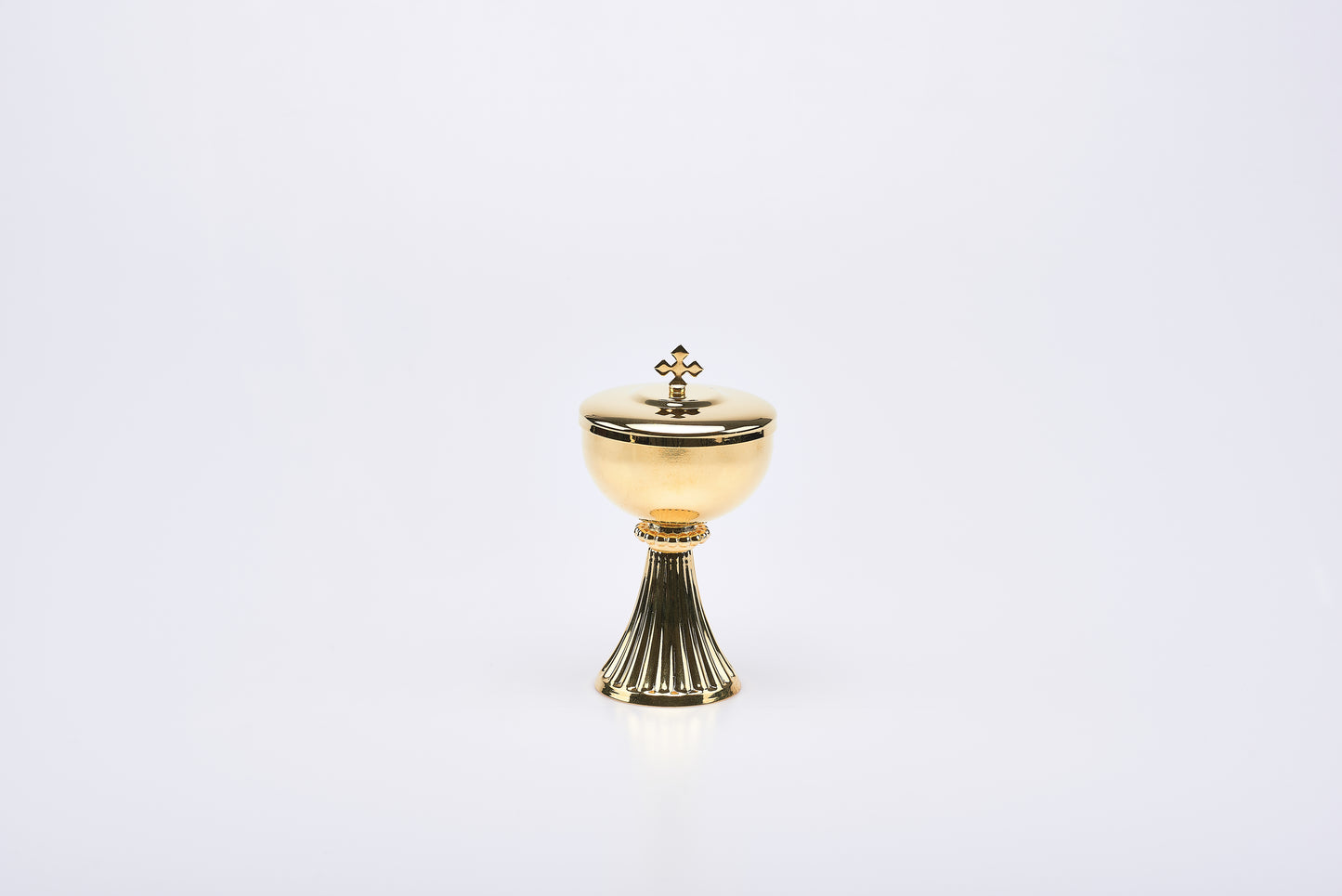 Pisside in Ottone Interamente Dorata Altezza 15,5 Centimetri