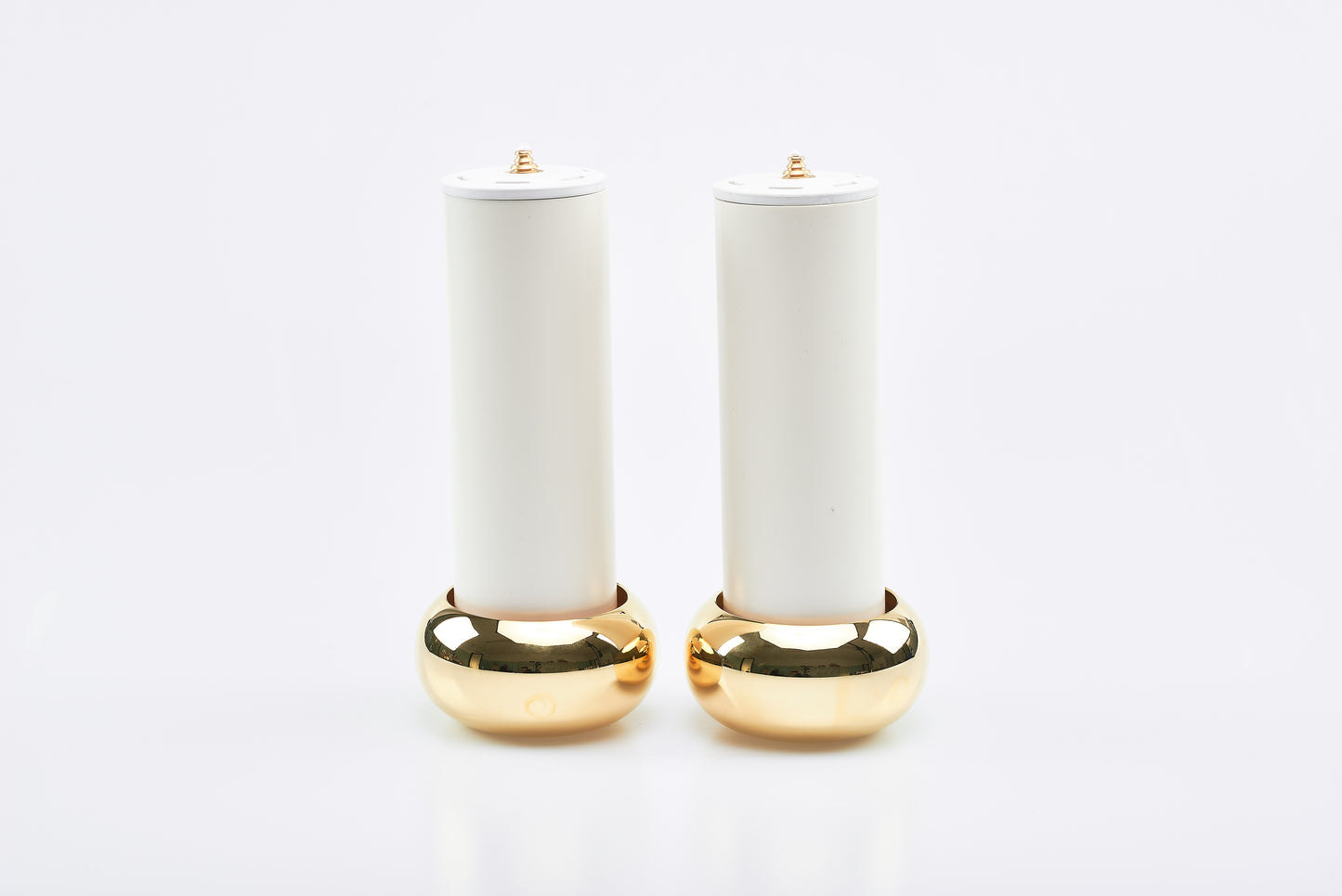 Coppia Portacandele con Finte Candele Per Cera Liquida Altezza 25 Centimetri