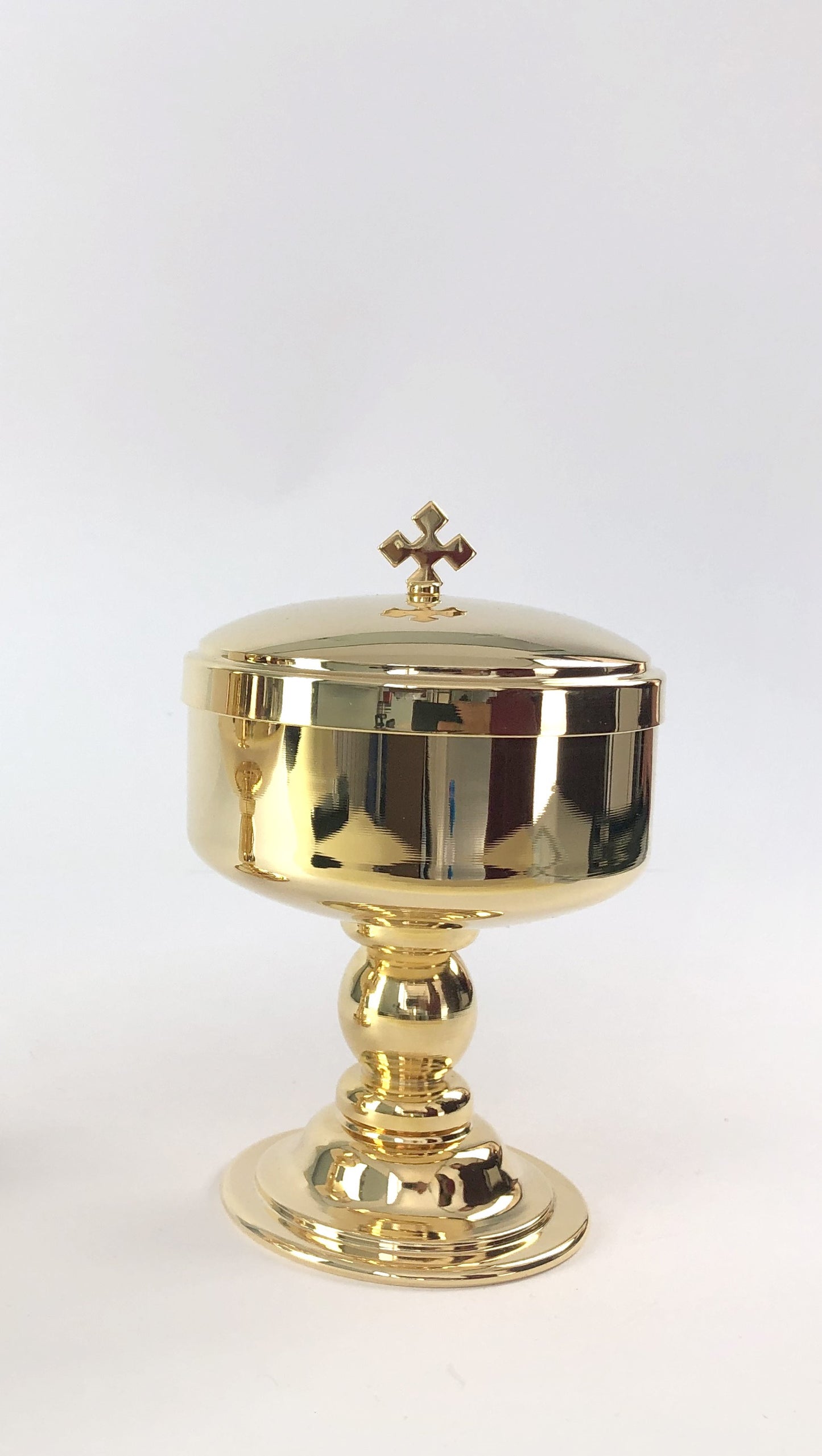 Pisside in Ottone con Croce Altezza 14,5 Centimetri