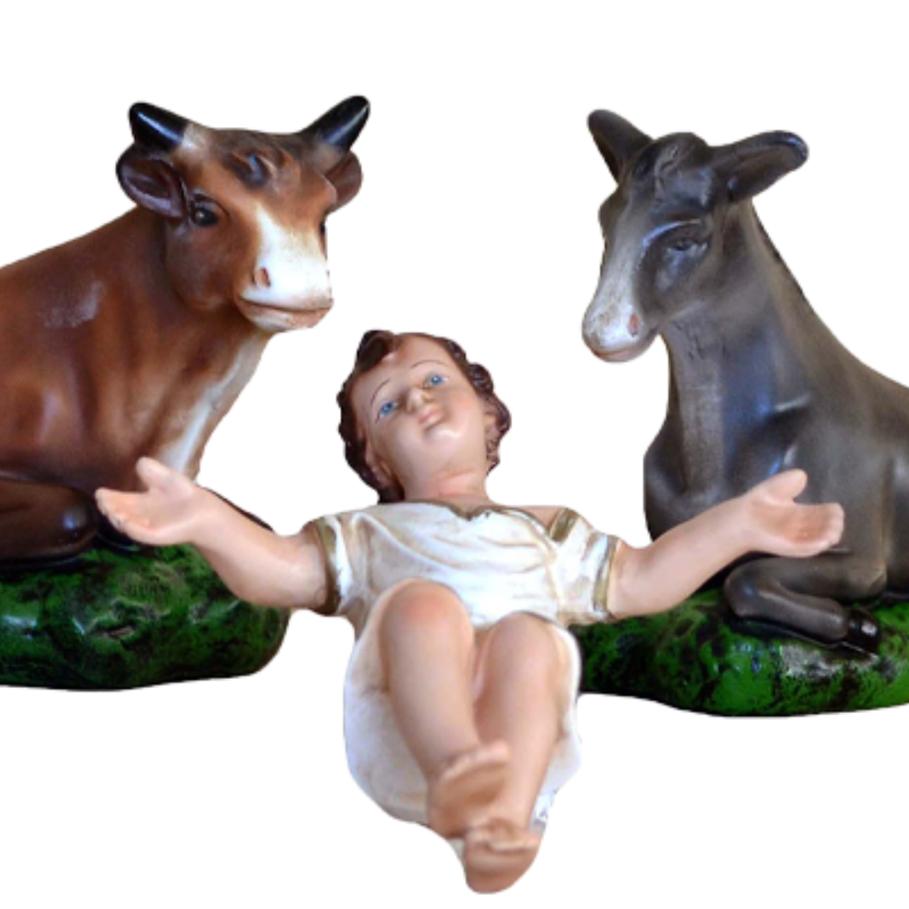 Presepe Natività 5 Pezzi 20 cm in Resina Piena