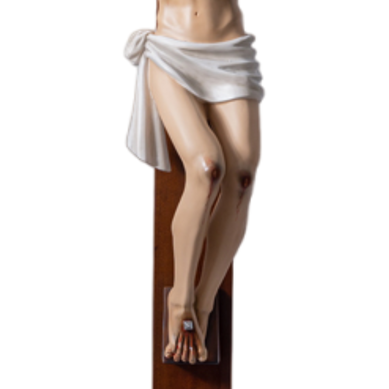 Crocifisso Croce in Legno 220 x 108 con Cristo 100 cm da Appendere in Resina