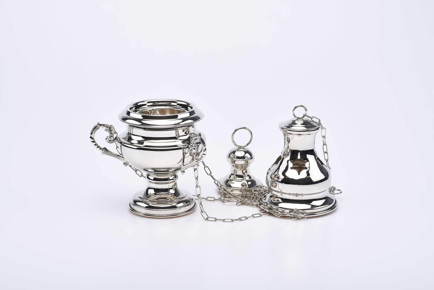 Set Turibolo Classico in Ottone Nichelato con Navetta