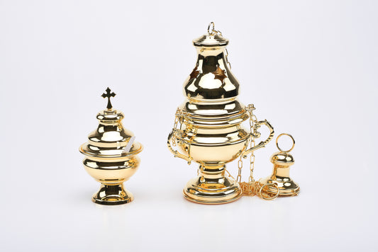 Set Turibolo Classico in Ottone Dorato con Navetta