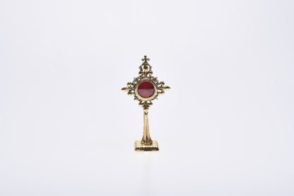 Reliquiario in Bronzo Dorato 10 x 19,5 Centimetri