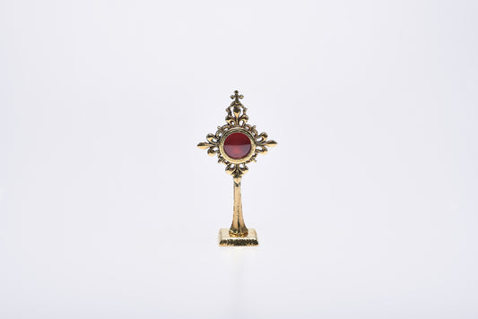 Reliquiario in Bronzo Dorato 10 x 19,5 Centimetri
