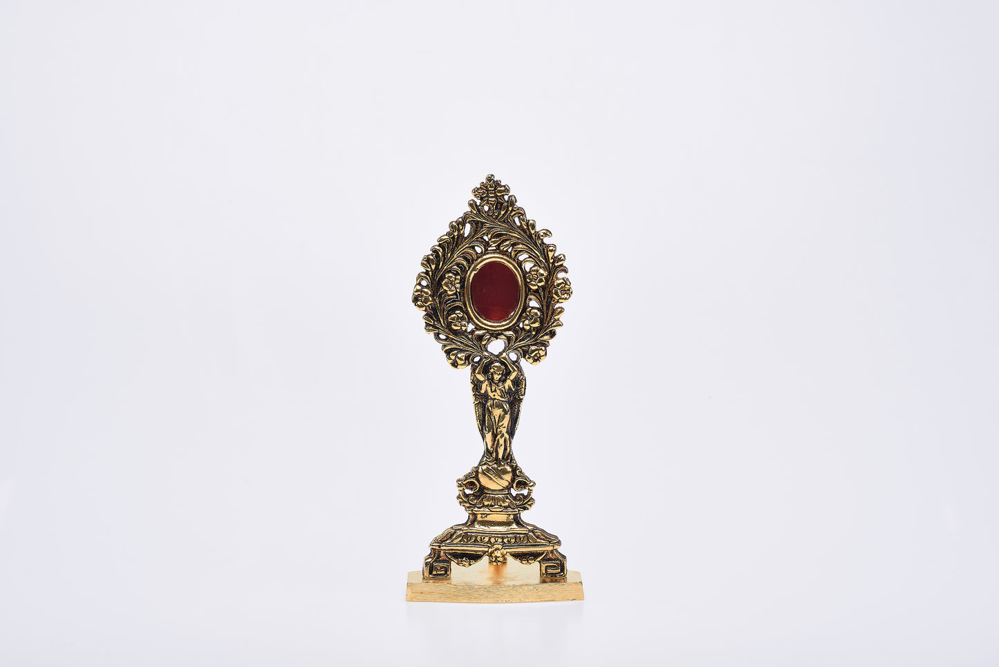 Reliquiario in Bronzo Dorato 10,5 x 26 Centimetri