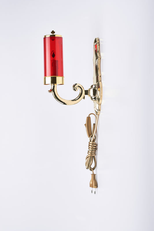 Applique a Muro in Bronzo Dorato con Lampada Inclusa Altezza 23 Centimetri