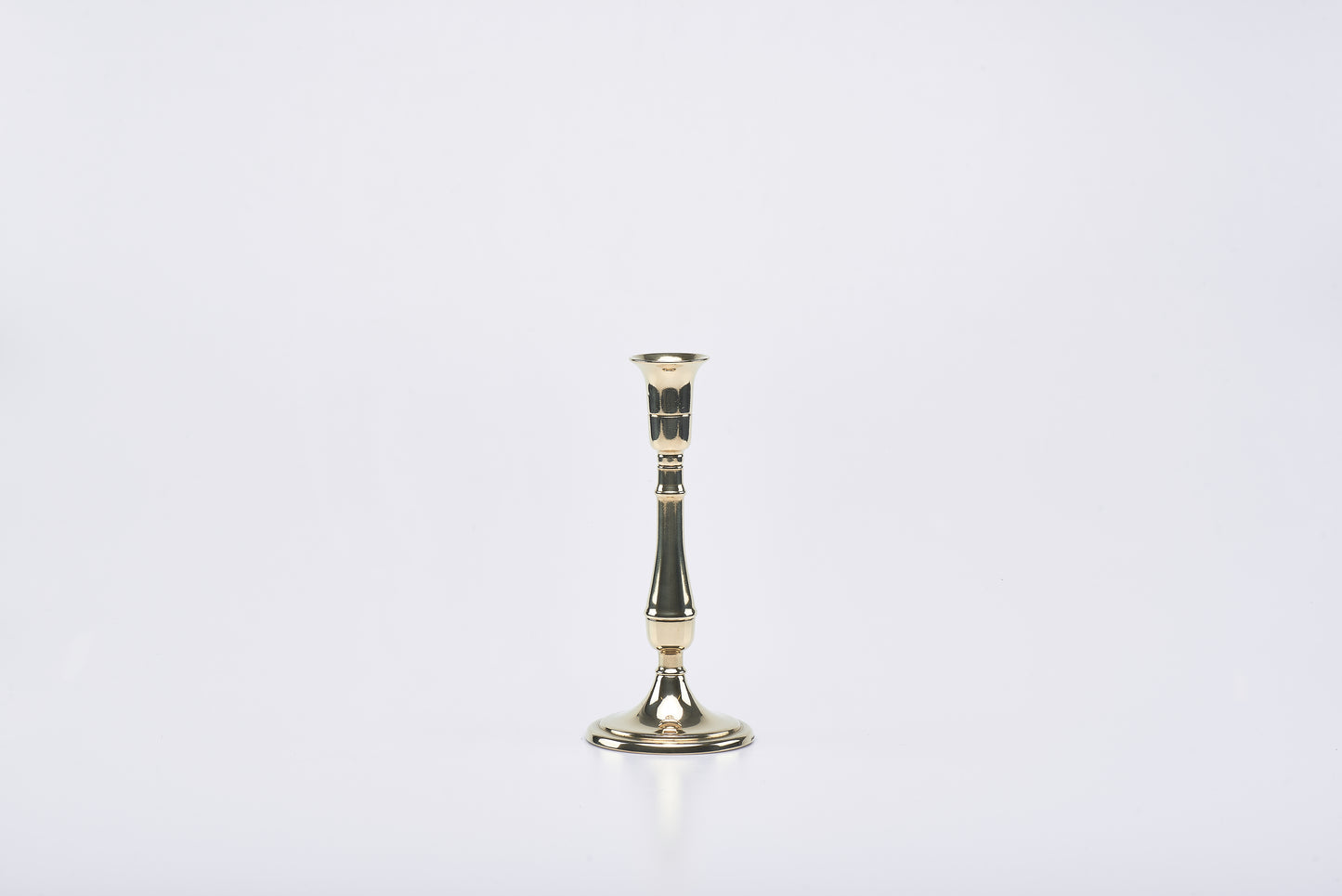 Candeliere Bugia in Ottone Lucido Altezza 20 Centimetri
