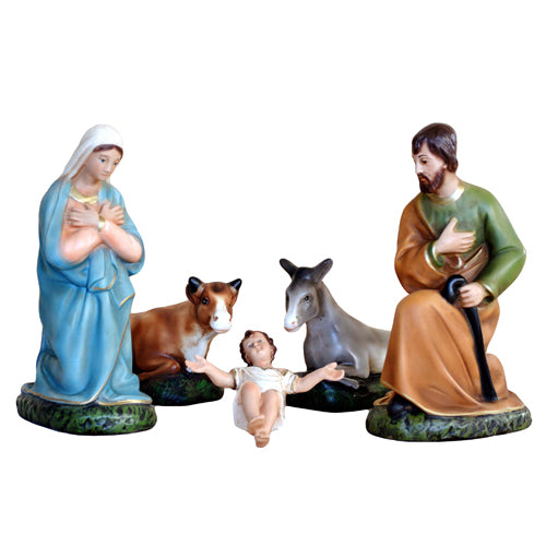 Presepe Natività 5 Pezzi 25 cm in Resina Piena