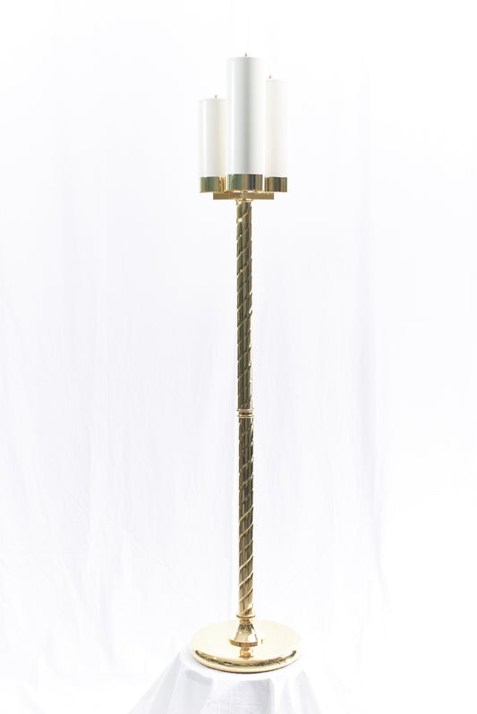 Candeliere a Tre Fiamme Completo di Candele Altezza 130 Centimetri