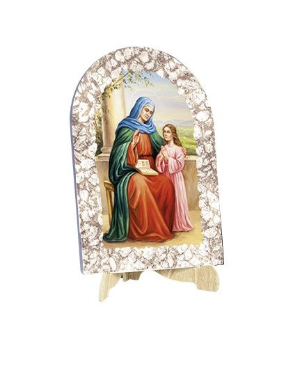 Quadro Sant'Anna Effetto Pietra Dipinta con Soggetto a Stampa e Supporto