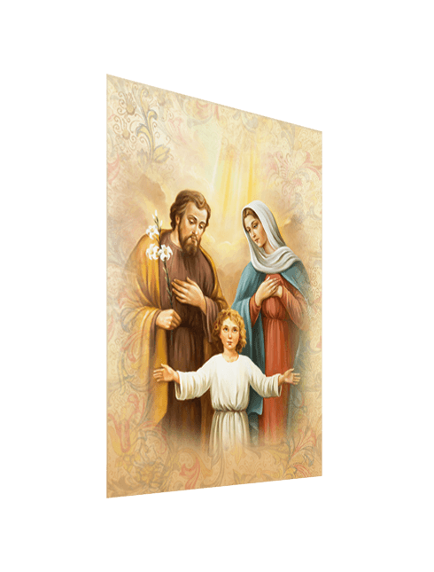 Quadro Tela Sacra Famiglia con Effetto Dipinto