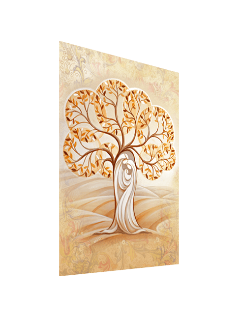 Quadro Tela Albero della Vita con Effetto Dipinto