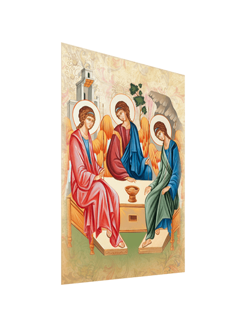 Quadro Tela Gesù con San Pietro e San Paolo con Effetto Dipinto