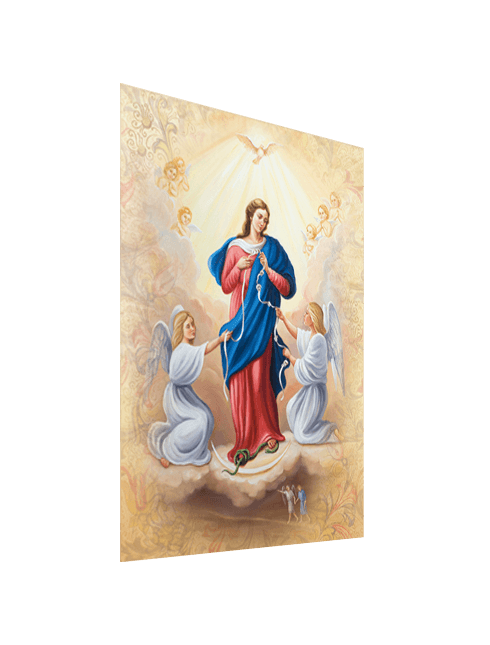 Quadro Tela Madonna che Scioglie i Nodi con Effetto Dipinto