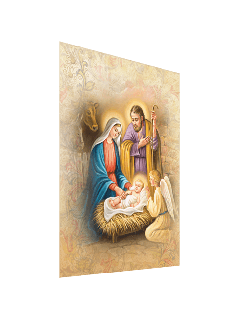 Quadro Tela Natività con Effetto Dipinto