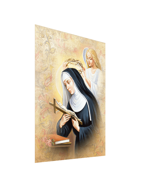 Quadro Tela Santa Rita da Cascia con Effetto Dipinto