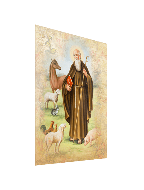 Quadro Tela Sant'Antonio Abate con Effetto Dipinto
