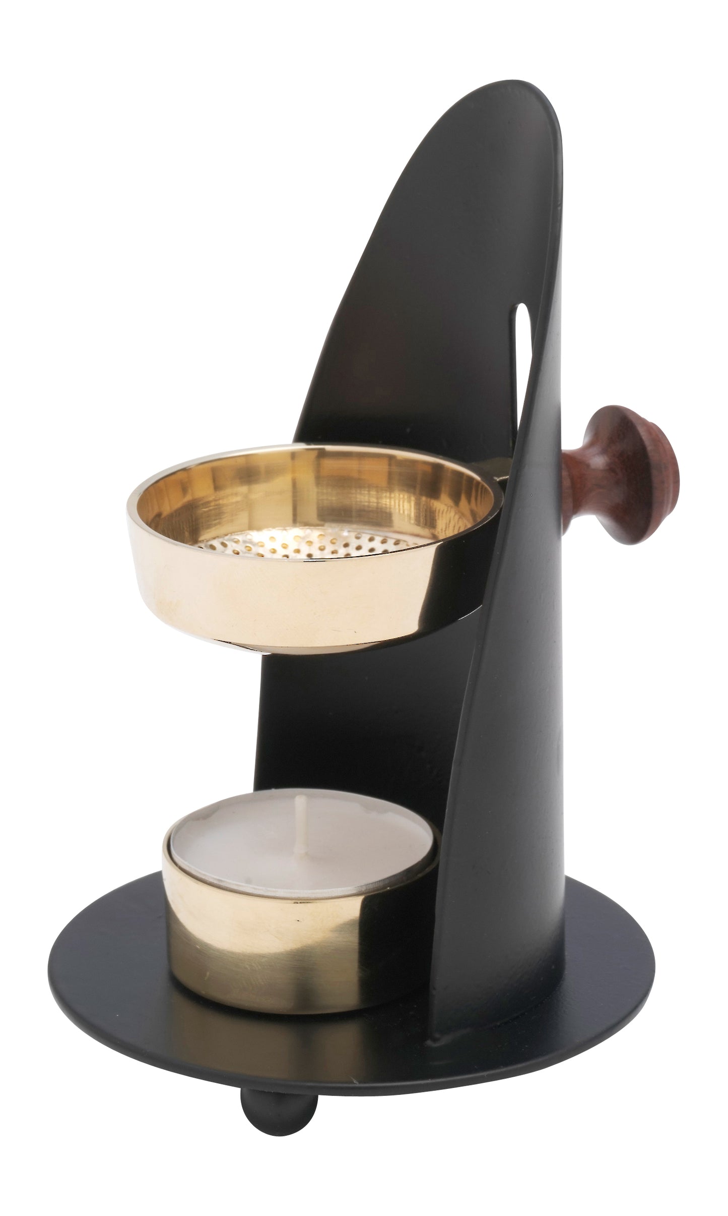Brucia Incenso Nero Regolabile Altezza 12 cm