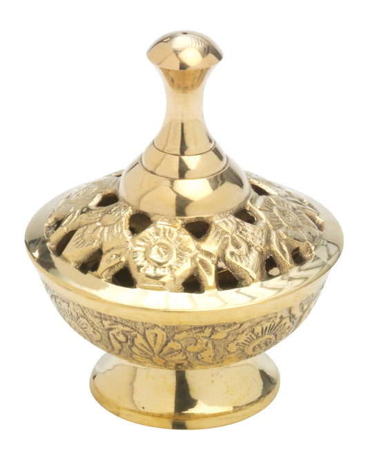 Brucia Incenso in Ottone Dorato Altezza 7 cm