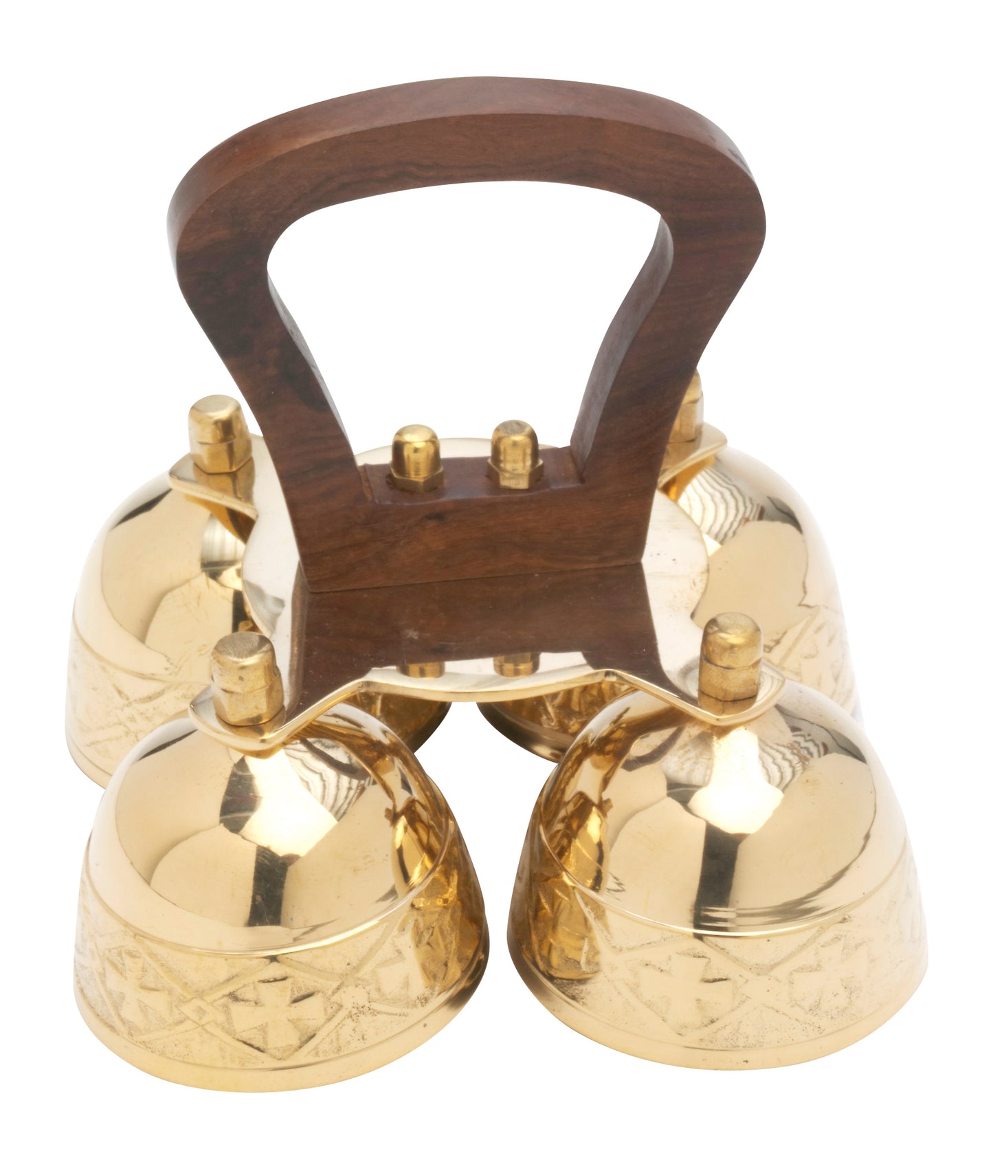 Campana da Altare in Ottone 4 Suoni Manico in Legno