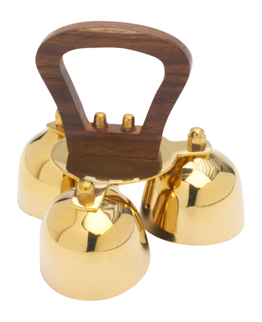 Campana da Altare in Ottone 3 Suoni Manico in Legno
