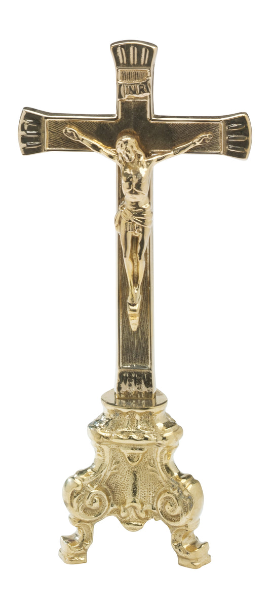 Croce per Altare Dorata Altezza 26 cm