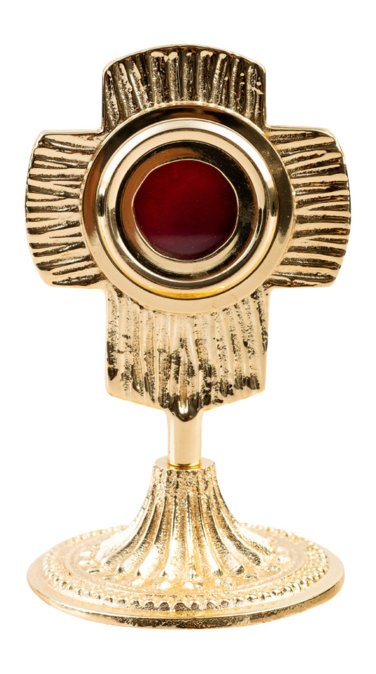 Reliquiario Dorato da Appoggio Altezza 13 cm
