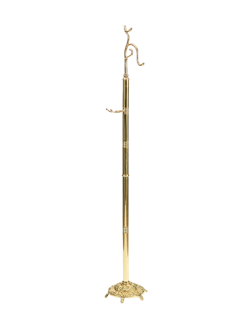 Porta Turiboli in Ottone Dorato Altezza 147 cm