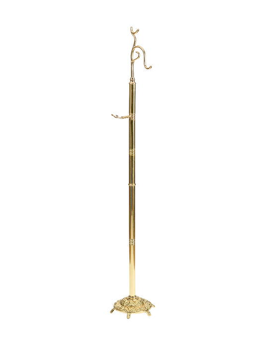Porta Turiboli in Ottone Dorato Altezza 147 cm