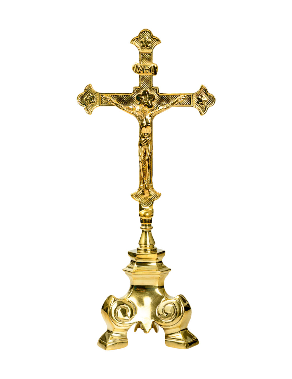 Croce per Altare Dorata Altezza 35 cm