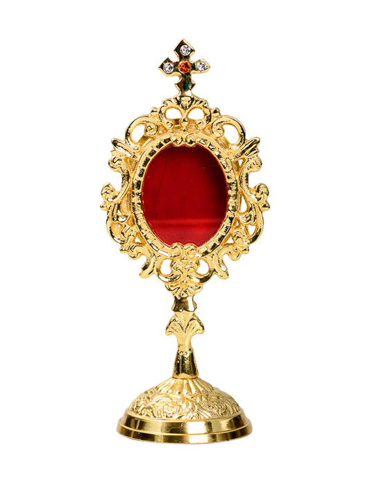 Reliquiario Dorato da Appoggio Altezza 18 cm