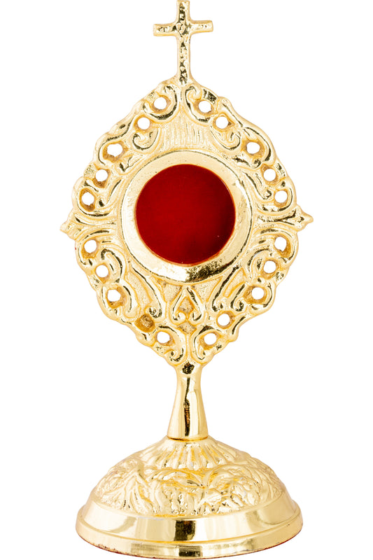 Reliquiario Dorato da Appoggio Altezza 14 cm