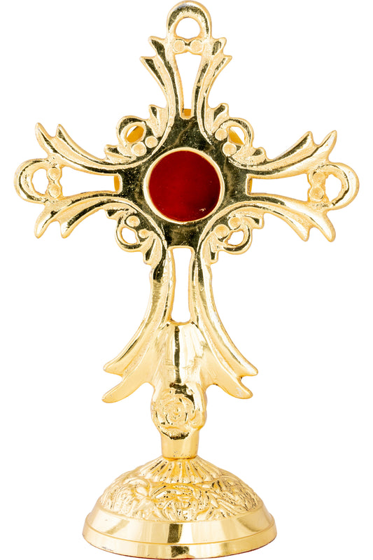 Reliquiario Dorato da Appoggio Altezza 17 cm