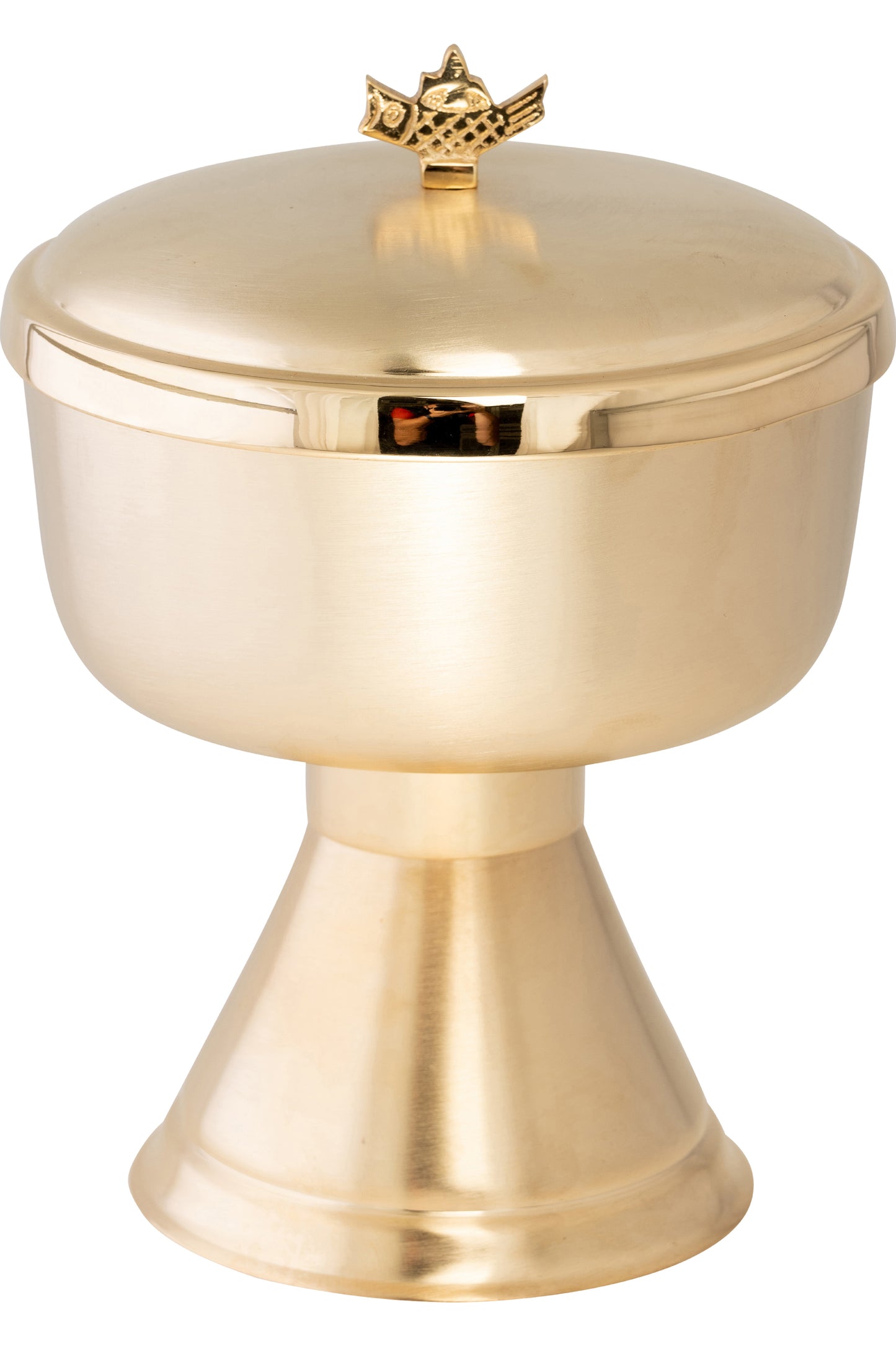 Pisside in Ottone Dorato Altezza 16 cm