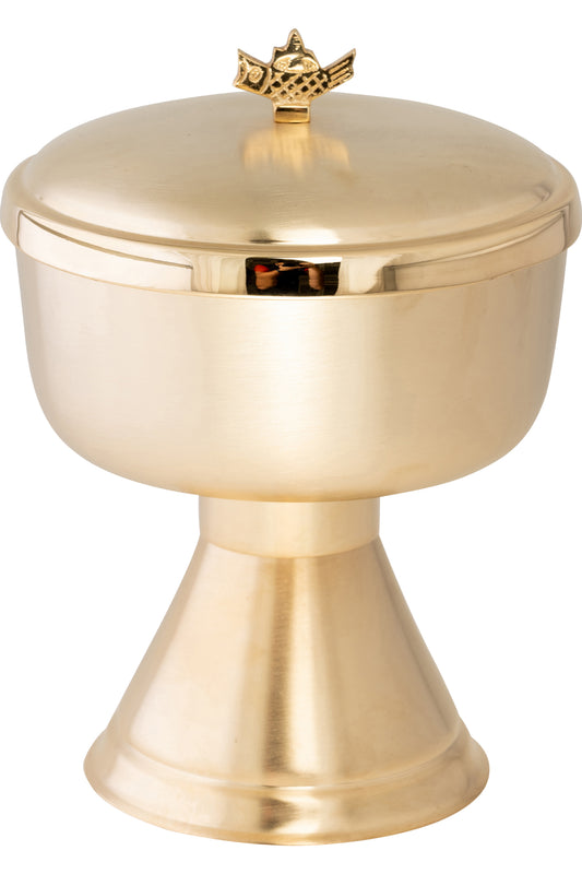 Pisside in Ottone Dorato Altezza 16 cm