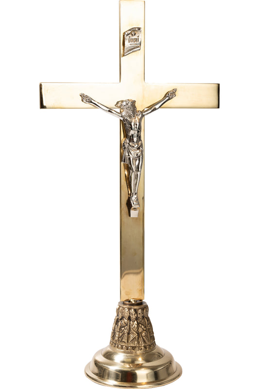 Croce per Altare Dorata Altezza 46 cm