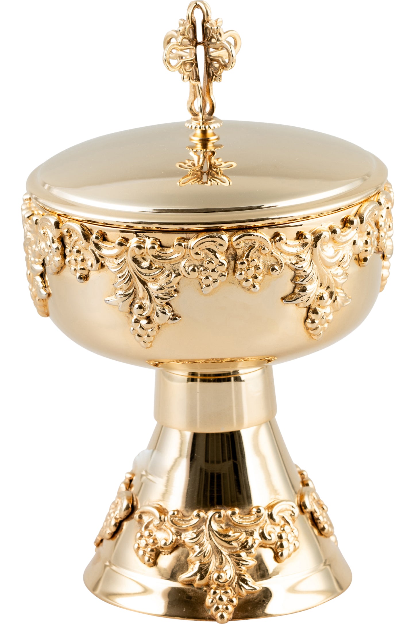 Pisside in Ottone Dorato Altezza 20 cm